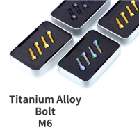 2/4pcs Titanium Alloy Bolt M6 x 10/16/18/20/25/30/35/40/45/50mm Allen Screw for Bike MTB / Road Bicycle Seatpost Headset Brake