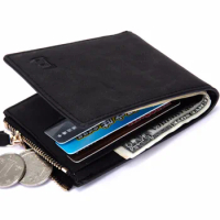 New Mens Wallets Short Coin Purse Small Fashion High Quality Designer Black Brown ID Credit Card Holder Purse Wallet