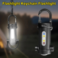 Rantai kunci LED pelbagai fungsi, lampu suluh ultra terang 800 lumen dengan SOS dan amaran P1J0