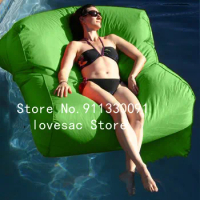 Garden Waterproof Bean Bag Outdoor green Bean Bag Sun Lounger Bean Bag floating lazy fun lounger sofa cover only