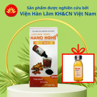 Curcumin nano Viện Hàn Lâm, nano nghệ tinh chất tiêu đen, tinh tuý nghệ Việt - lọ 50ml
