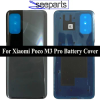 For Xiaomi Poco M3 Pro 5G Battery Cover Back Glass Panel Rear Housing Case Poco M3 Pro Battery Cover