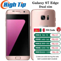 Unlocked Original Samsung Galaxy S7 Edge Duos Dual Sim G935FD Cell Phone 4G 5.5 inch 12.0 MP 4GB RAM 32GB ROM SmartPhone