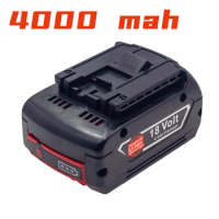 For Bosch 18V 4.0AH AL1860 BSH PLH RHS GCB GDX GHO GKS GSA Electric Drill Wrench Power Tool Lithium Ion Battery Charger Set
