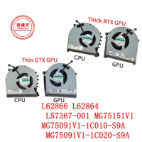 TPN-C144 Computer CPU GPU Cooling Fans For HP OMEN 17-CB 17-CB0066TX RTX2080/GTX1660 PC Cooler Fan