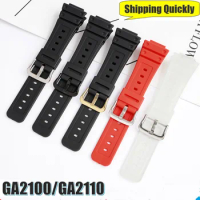 16mm Waterproof PU Silicone Watch Band GA2100/GA2110 Bracelet Wristband Belt GA-2100/GA-2110 Strap Watches watchband