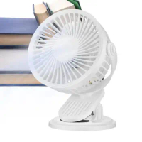 USB Desktop Fan Rechargeable Table Fan with Clamp 360-Degree Rotation Strong Airflow Quiet Cooling Fan for Gym Treadmill