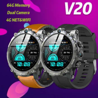 V20 MAX Smart Watch 4G SIM Card WiFi Dual Camera Heart Rate Monitoring Youtube Big Memory Smart Navigation Watch For Android IOS