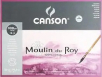 Canson Moulin Du Roy 100% Cotton กระดาษสีน้ำ300gsm 12แผ่นสมุดสีน้ำ