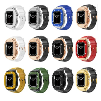 Wristband for applewatch 8 7 watch strap mechanical zinc alloy new metal protective case 44mm 45mm