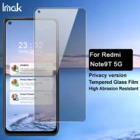 Imak Full Screen Privacy Anti-Spy Tempered Glass For Xiaomi Redmi Note9 5G Redmi Note9T 5G Protective Film
