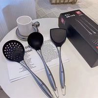 ชุด 3 ชิ้น ช้อนซุปซิลิโคน ZWILLING จากเยอรมนี ช้อนซุป สแตนเลส กระทะไม่ติด ทนความร้อนสูง สำหรับใช้ในค