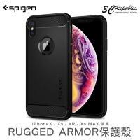 SGP iPhone X Xs XR Xs MAX RUGGED ARMOR 碳纖維 軟式 彈性 防震 手機殼 保護殼【APP下單最高20%點數回饋】