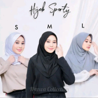 JILBAB SPORT INSTAN | Kekinian Modis Murah | Size S dan M | Hijab Olahraga | Kerudung Sekolah spande