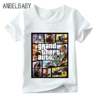 Children GTA Street Fight Long With GTA 5 T shirt Baby Boys/Girls Fashion Summer Tops Kids Casual T-shirt,ooo2180