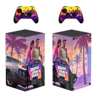 Grand Theft Auto VI GTA 6 Skin Sticker Cover for Xbox Series X Console and Controllers XSX Skin Sticker Decal Vinyl