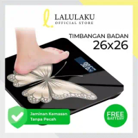 Lalulaku Timbangan Badan Kupu Kupu Digital Body Scale Kamar Mandi