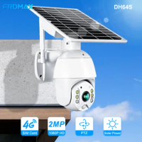 FRDMAX 4G Solar IP Camera Outdoor 100% Wireless 1080P Rechargeable Battery CCTV Security Home Surveillance WiFi PTZ Camera UBOX
