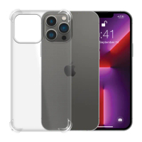 【YADI】iPhone 13 Pro/6.1吋 美國軍方米爾標準測試認證軍規手機空壓殼(四角空壓氣囊防摔/透明TPU)