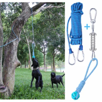30cm Spring Pole Dog Rope Toys with Big Spring Pole Large Dogs Outdoor Hanging Exercise Rope Pull Tug of War Toy-Muscle Builder