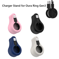 Silicone Charger Protector Cover with Cord Winder Soft Cover Case Anti-Scratch for Oura Ring Gen3 Charger Size 7/8/9/10/11/12/13