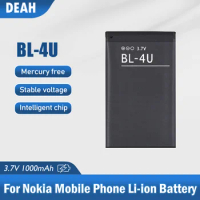 1PCS BL-4U BL 4U BL4U 3.7V 1000mAh Lithium Rechargeable Battery For Nokia 8800 206 515 5250 5330XM 5530XM 5730XM 8800Arte 8900