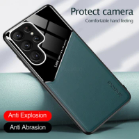 S24Ultra Leather Case For Samsung Galaxy S24 Ultra 6.8inch Car Magnetic Cover SamsungS24 S 24 Plus 5G Camera Shockproof Fundas