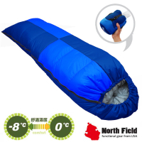 【美國 North Field】杜邦Tactel 頂級白羽絨睡袋800g_岩藍