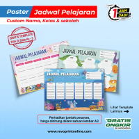 Poster Jadwal Pelajaran Sekolah SD SMP SMA SMK - Jadwal Pelajaran Aesthetic - Jadwal Pelajaran Lucu