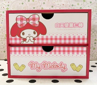 【震撼精品百貨】My Melody 美樂蒂 三麗鷗 美樂蒂台灣授權雙抽櫃/收納盒-桃粉#88757 震撼日式精品百貨