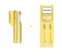 Philips 飛利浦 - PHILIPS ONE BY SONICARE 電動牙刷 連兩個原裝刷頭超值套裝 HY1100 黃色