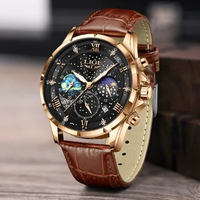 NEW Watch Top LIGE Clock Brand Casual Fashion Watches for Men Sport Leather Wrist Watch Man Watch Chronograph Relogio Masculino
