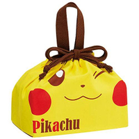 真愛日本 精靈寶可夢 寶可夢 皮卡丘 大臉黃 日本製 束口便當提袋 便當袋 束口提袋 手提袋 收納袋 餐袋