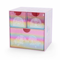 asdfkitty*美樂蒂鐳射彩虹桌上型抽屜式收納盒/置物盒-日本正版商品