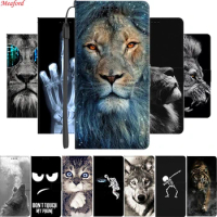 For Huawei P30 Lite P40 Pro Case Wolf Magnet Leather Cover Flip Wallet Case For Huawei P30 Pro P40 Lite Phone Case Cover P40Lite