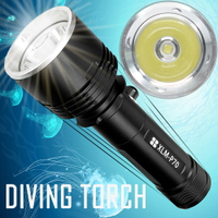 XHP70定焦強光防水手電筒 LED鋁合金搜救水下探照燈 超亮戶外潛水