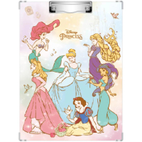 【小禮堂】迪士尼 公主 A4文件夾板 - 彩色集合款(平輸品)
