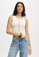 Cotton On 鈕扣羅紋背心