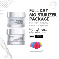 Wardah Full Day Moisturizer Package - Krim Malam & Siang Cerah SPF 35 PA+++ - Edelweiss Extract & Br