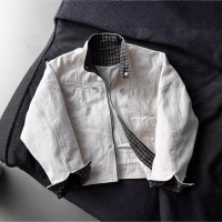 Cleanfit Harrington Denim Jacket Men's Spring and Autumn Washed Trendy Brand Stand Collar Baseball J
