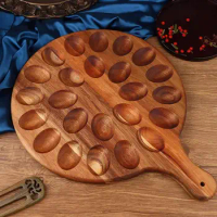 Egg Holder Storage Plate Egg Tray Wood Egg Holder Storage Plate Egg Tray Round Charcuterie Board Cutting Boards Kitchen Tools