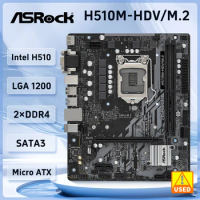ASROCK H510M-HDV/M.2 Motherboard Intel H510 LGA 1200 DDR4 PCI-E 4.0 USB3.2 Gen1 Micro ATX M.2 support Core i5-11600K i7-11700KF