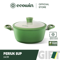 Ecowin Periuk Sup Periuk Tidak Lekat Siri Hutan 24cm Dapur Gas Periuk Aruhan Percuma PFOA Kitchenwar