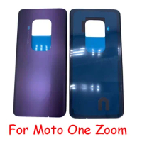 AAAA Quality 10PCS For Motorola Moto One Zoom Back Cover Battery Case Housing Replacement
