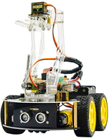 [2美國直購] 多功能智能機器人車 KEYESTUDIO 4WD  Multi-Functional Smart Robot Car with 4DF Robot Arm for Arduino