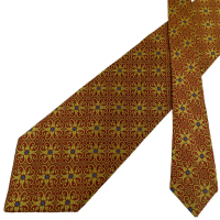 เนคไท Jim Thompson Silk Crimson Red Geometric Thailand เนคไทแบรนด์เนม ของแท้ คําแนะนําการขายที่ร้อนแ
