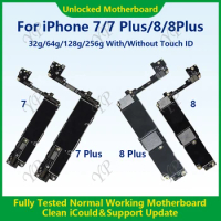 Fully Tested Motherboard For iPhone 7/7 Plus/8/8 Plus 32g/128g/64g/256g Mainboard Without Touch ID Cleaned iCloud Free Shipping