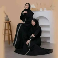 Abaya Gamis Arab Full garis renda satu/Gamis Abaya Katun premium model renda Cantik/Gamis abaya rend