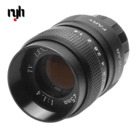 25mm CCTV F1.4 TV Movie lens+C Mount+Metal lens hood For Nikon F AI Mount SLR Camera D5600 D5300 D3300 D3400 D750
