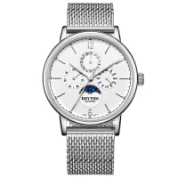 【RHYTHM 麗聲】日月相日期手錶-42mm 女王節(FI1608S01)